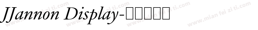 JJannon Display字体转换